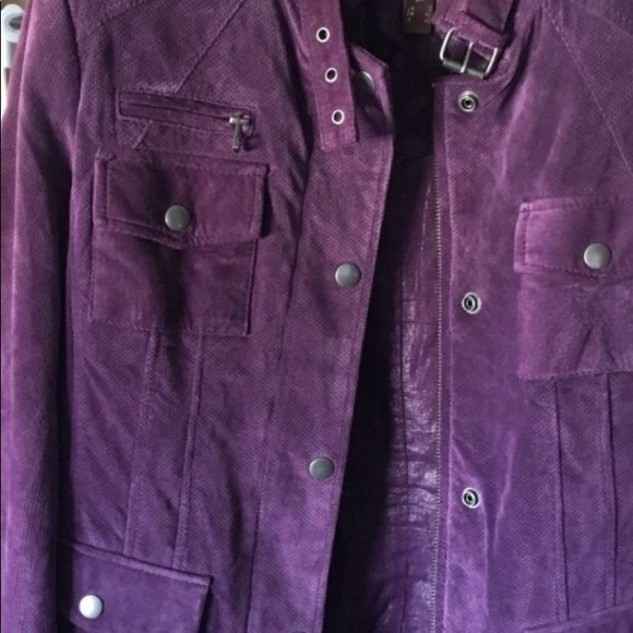 Purple suede jacket - Picture 2 of 2